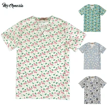 Новая медицинская одежда, подходящая для женщин и мужчин, с мультяшным принтом, хлопок, больничные скрабы для кормления, топы, клиническая форма, хирургический костюм