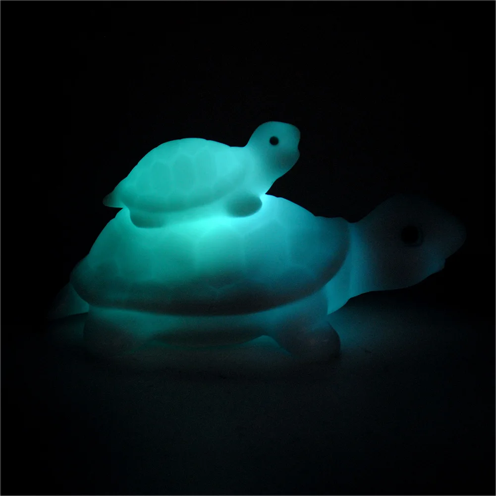 Babies Bedroom Night Lighting LED Child and Mother Tortoise Turtle LED Color Changing Flash Lamp Night Light