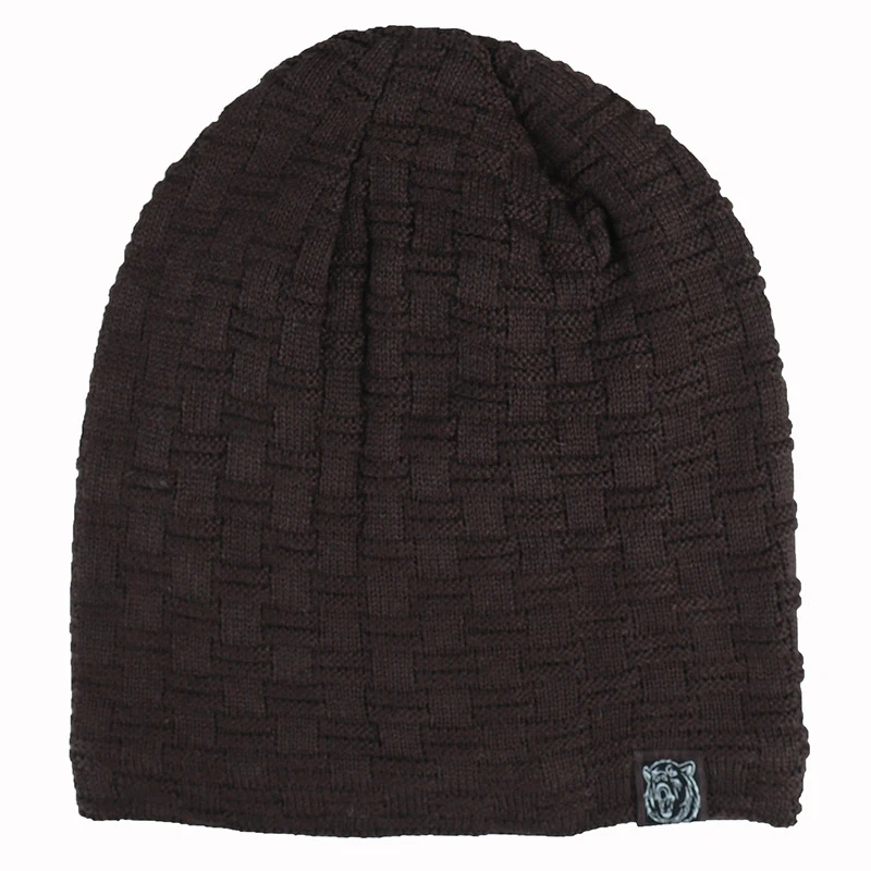 YGYEEG Skullies новые мужские вязаные плюс бархатные толстые зимние шапки теплые и удобные унисекс шапки бини уличная теплая утолщенная шапка
