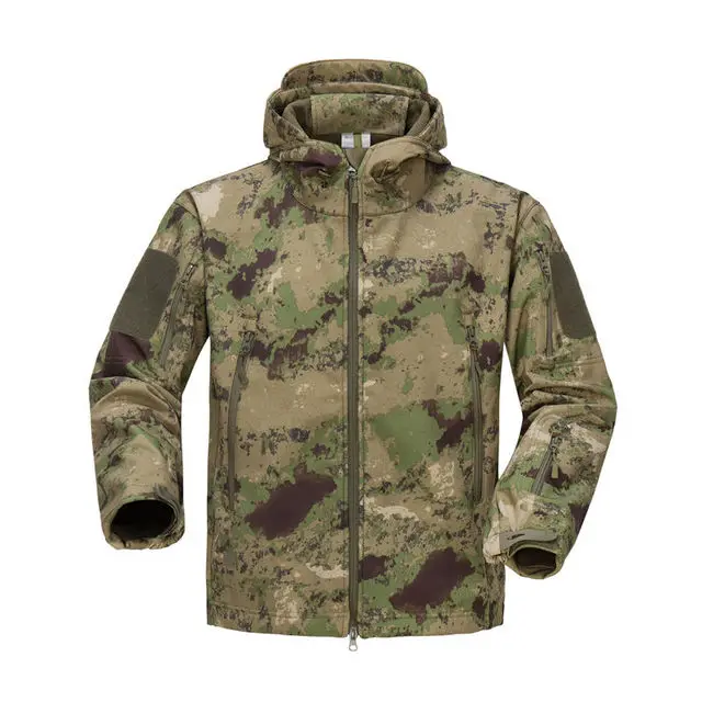 Lurker Shark Skin Soft Shell Tactical Jacket Men Waterproof Windbreaker Fleece Coat Hunt Clothes Camouflage Army Military Jacket windbreaker jacket Jackets