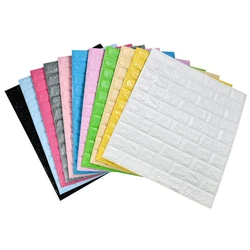 DIY 3D Wall Stickers Imitation Brick Bedroom Decoration Waterproof Self Adhesive Wallpaper For Living Room Kitchen