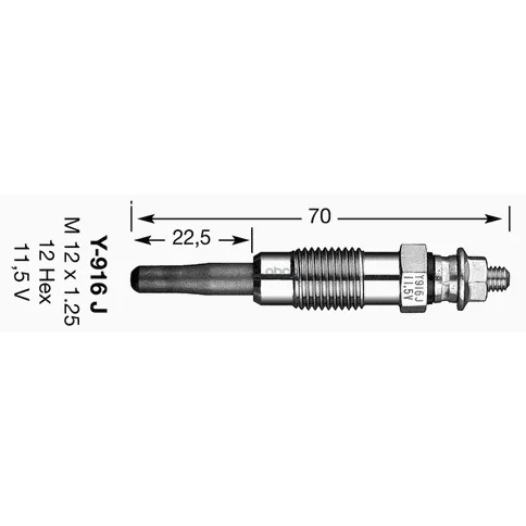5906 / D-Power6 Свеча Накаливания Daewoo: Musso,Mercedes W201, W124, W202, W140, Sprinter, Ssangyong,Steyr NGK арт. 5906