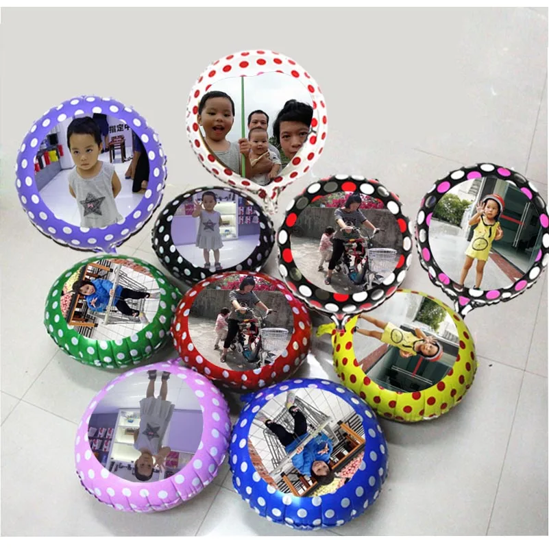 18inch polka dots foil balloons with prints -1