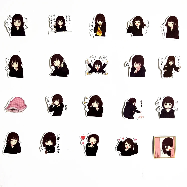 39 шт. милый менхера Чан линии эмотикон пакет забавная Автомобильная наклейка