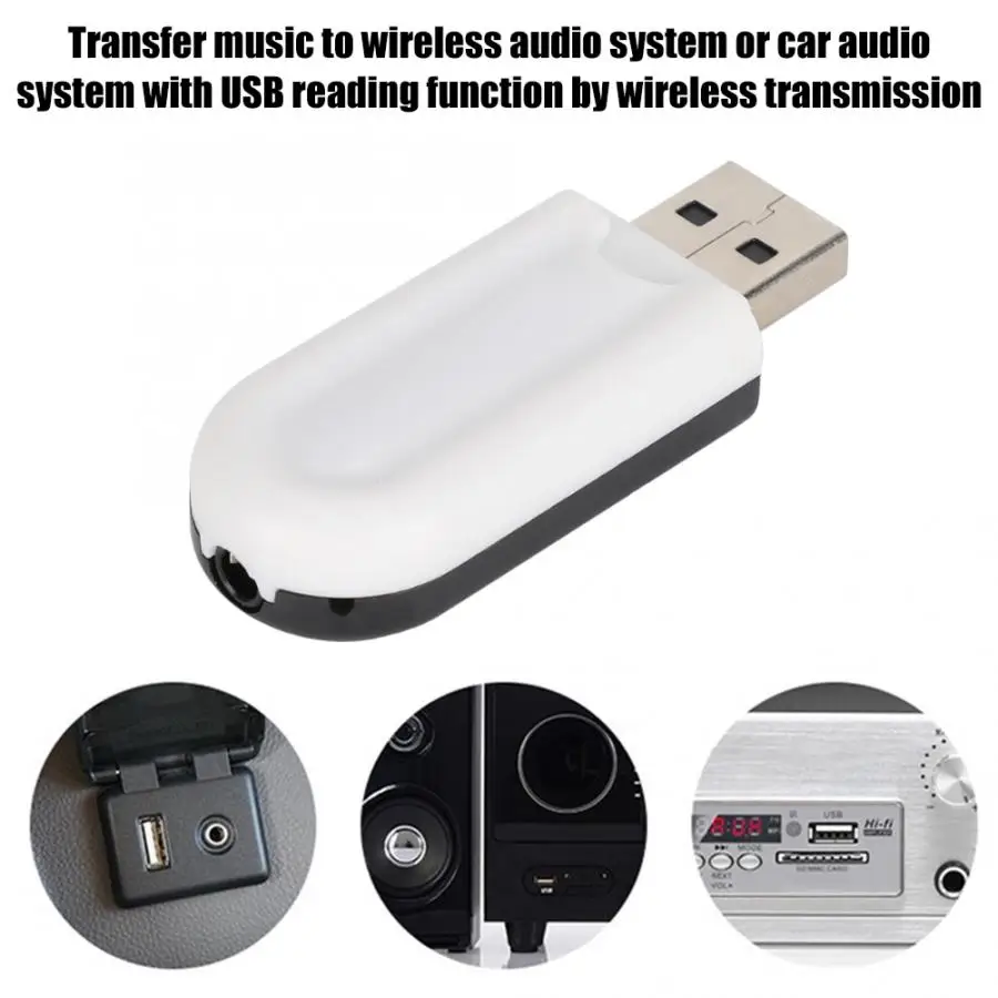 USB беспроводной V5.0 Bluetooth Автомобильный аудиоприемник адаптер 2,1 Мбит/с высокоскоростной без потерь передачи с функцией USB звуковой карты