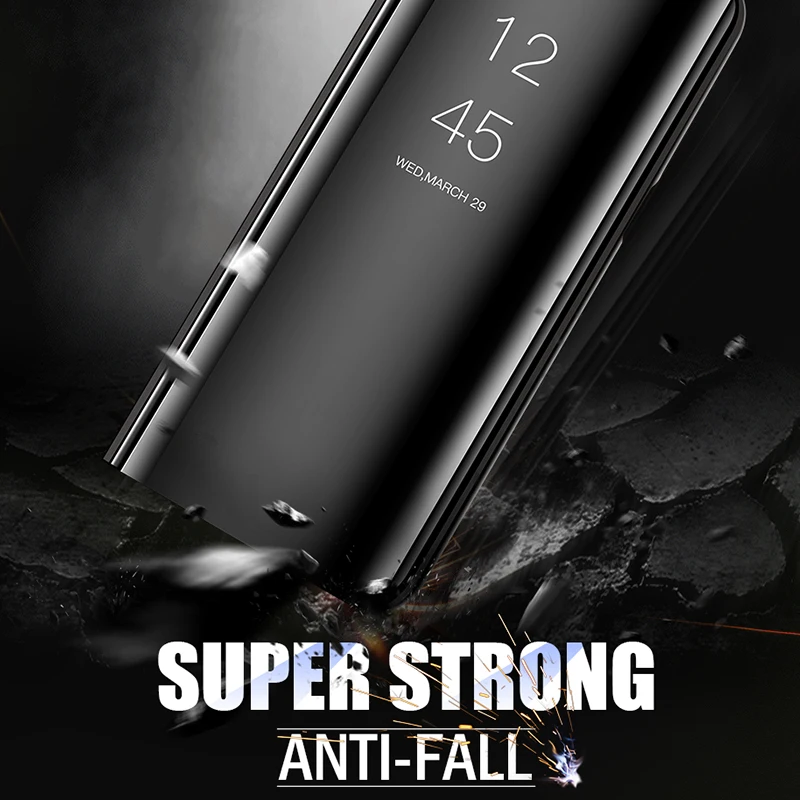 Умный зеркальный флип-чехол для samsung Galaxy S10 S9 S8 S7 Edge чехол для samsung A6 A8 J4 J6 плюс J8 A5 A7 A9 Note 8, 9, 10, чехол для телефона