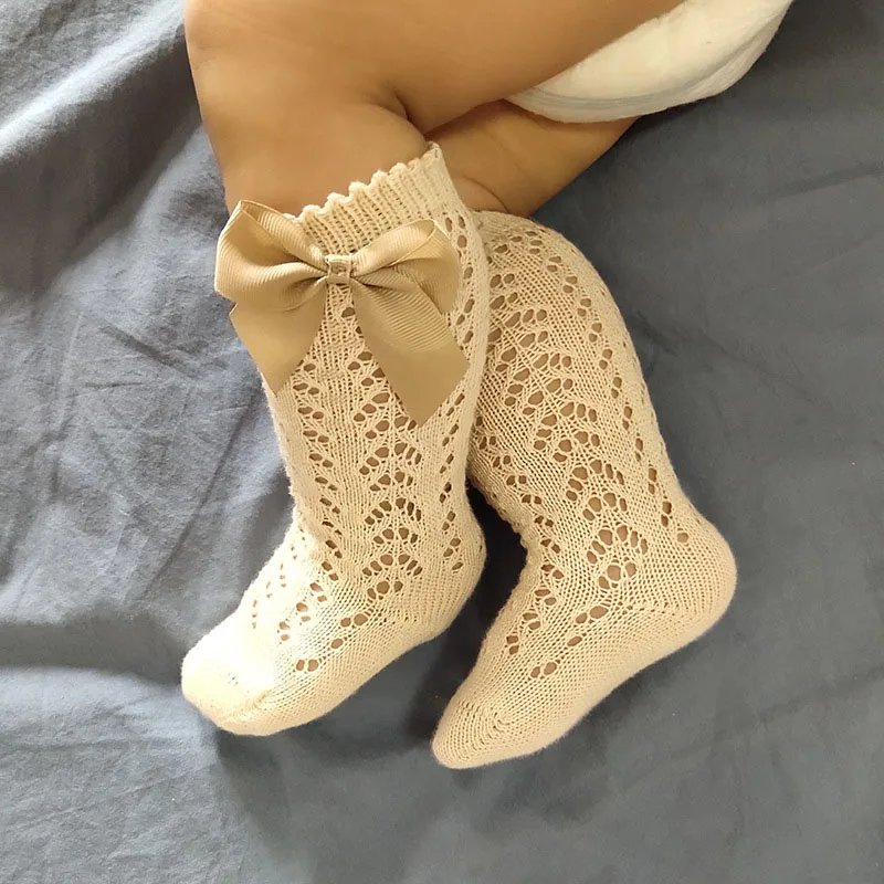Cotton Socks Kids Socks Baby Socks Girls Socks Baby Girls Socks Toddler Spanish Style Bow Cotton Mesh Breathable Newborn Infant Socks 0-5 Years