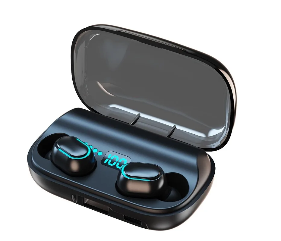 free shipping Bluetooth headset Digital display Tws5 0 binaural Wireless portable charging box Automatic matching after startup