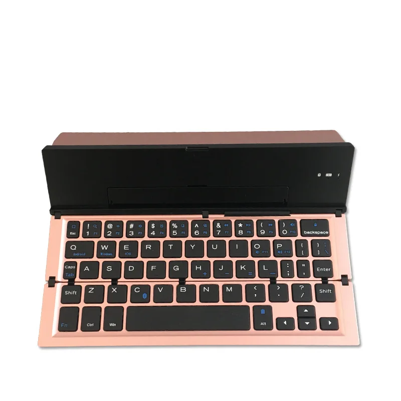 

New Style Portable Bluetooth Keyboard Three System Universal Mobile Phone Tablet PC Aluminium Alloy Wireless Folding Keyboard