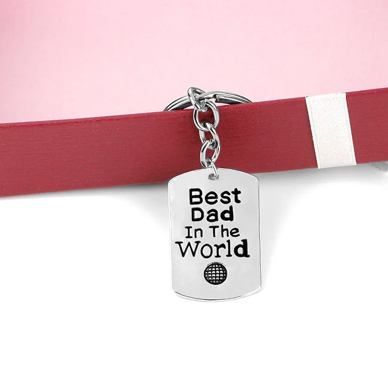 

Europe And America Accessories Creative Lettered Best Dad the World Father's Day Keychain