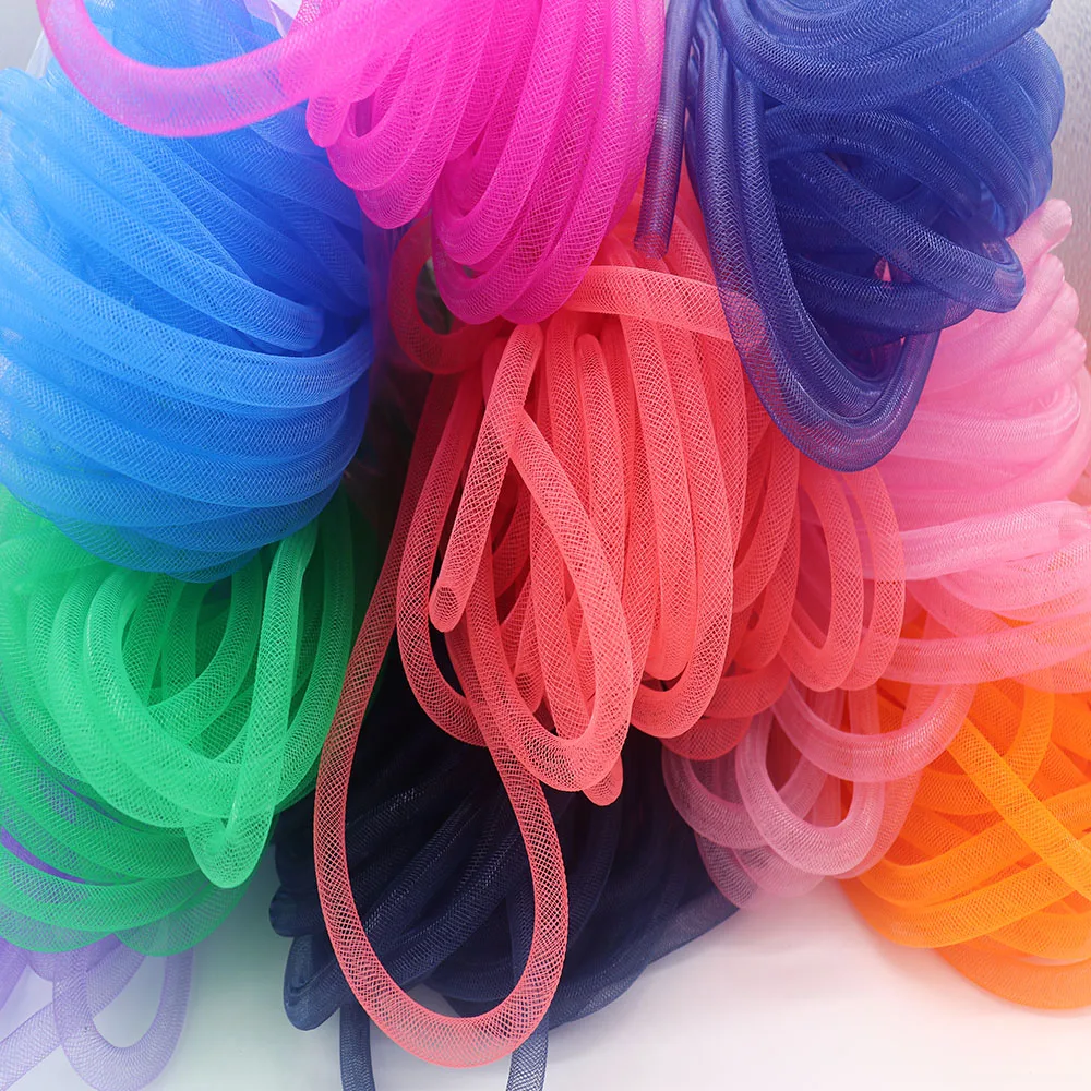 Tubular Horsehair Crinoline Tube Crin net fabric Trimming 16mm for DIY hair accessories 10yards/lot