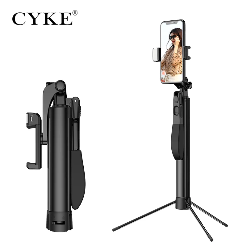 

CYKE A21 80cm tripod selfie stick Handheld Stabilizer Anti-shake with fill light for iOS/Android