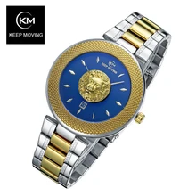 Reloj de pulsera de cuarzo para hombre, cronógrafo con espejo Hardlex a la moda, resistente al agua, 24 horas