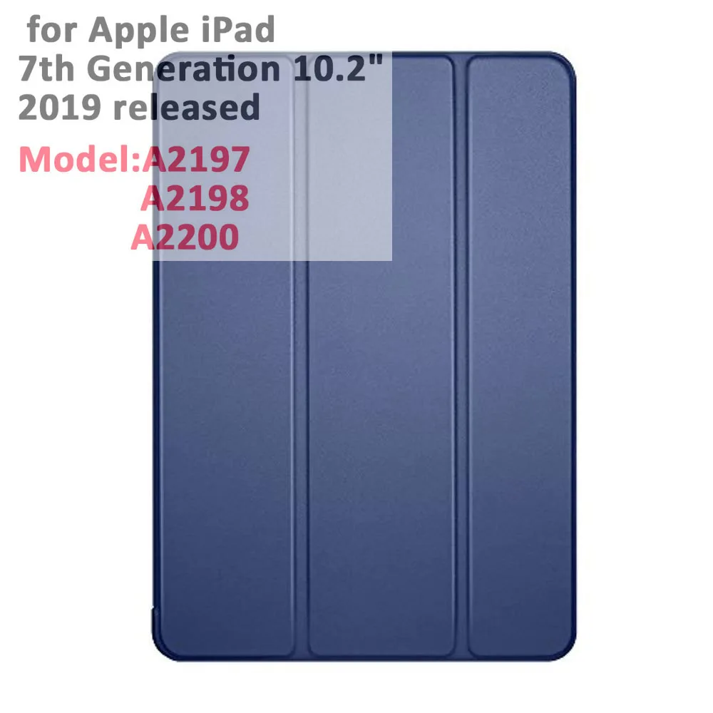 Для iPad Air 3-го поколения 10,5 чехол Smart Cover Trifold Stand мягкая задняя крышка для iPad Air 3 10,5 дюймов 10,2 7th Автоматический Режим сна/пробуждения - Цвет: for ipad 10.2 blue