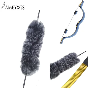 

1pair Rabbit Hair Bowstring Shock Absorber Damper Bow Sliencer Stabilizer for Compound Bow Recurve Bow LongBow Hunting Shooting