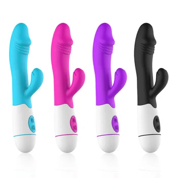 30 Frequency Dual Vibrating Anal Vagina Massage Vibrators For Women G-spot Masturbator Dildo Rabbit Vibrator Sex Toys Erotic 1
