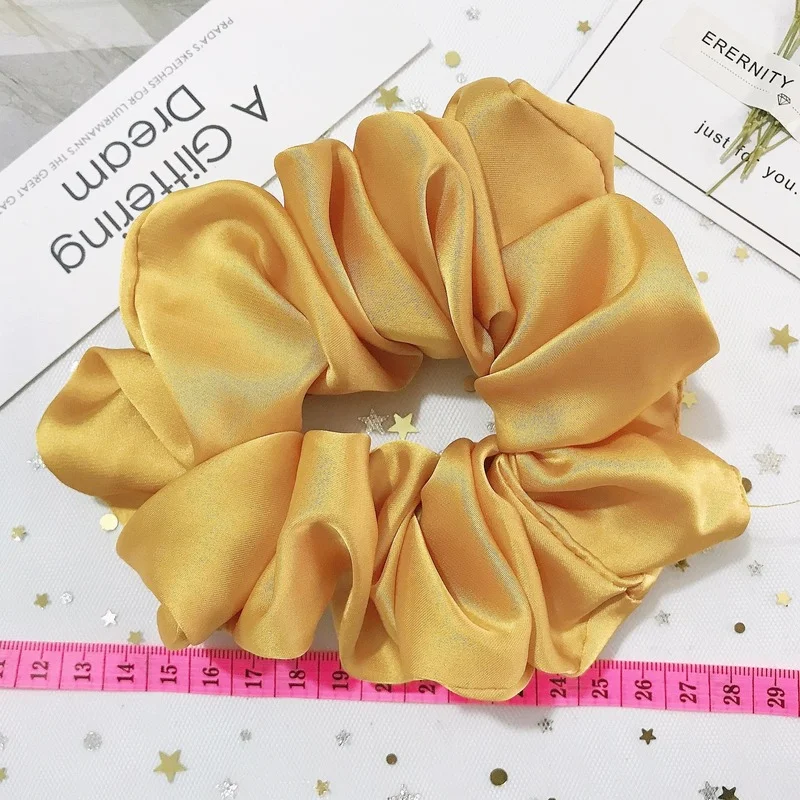 Luxurious Oversized Satin Scrunchies - Elegant Hair Accessories Collection