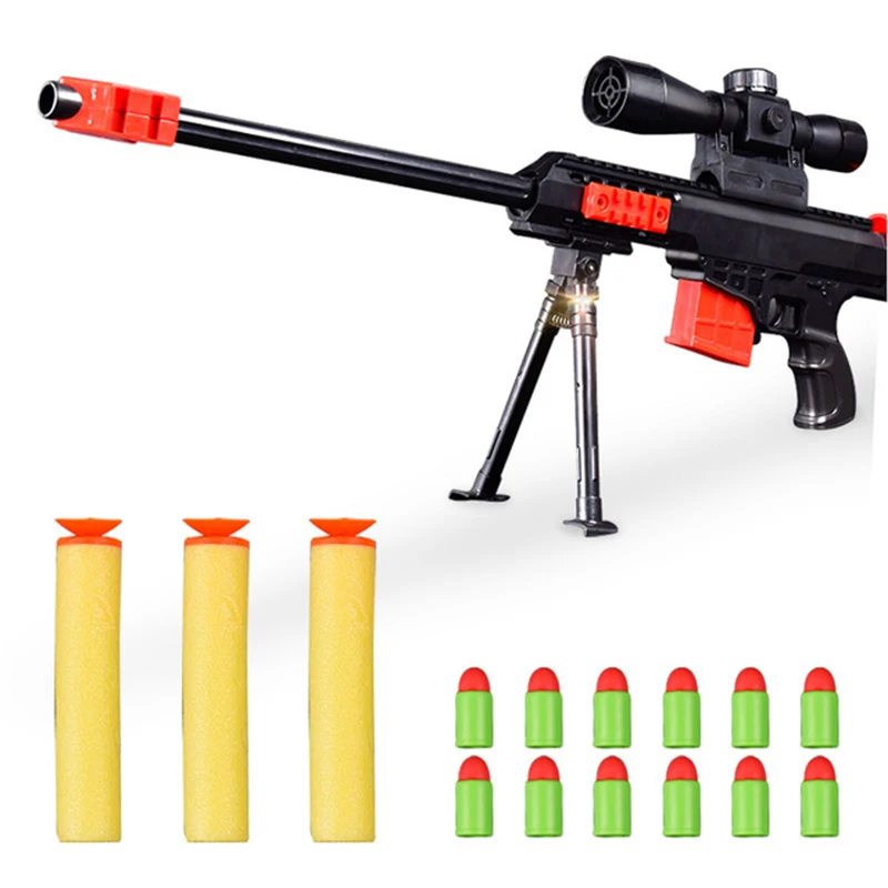 Мягкой пулей пистолет снайперская винтовка airsof пластиковые Blaster военные модели