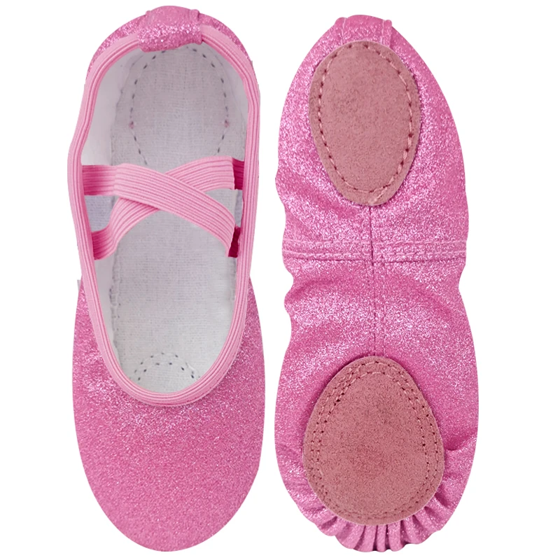 Dance Shoes Ballet Dance Shoes Yoga Gym Flat Slippers Glitter For Girls Children Women Teacher
