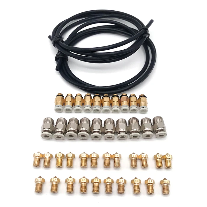 PTFE Bowden трубка 2 мм x 4 мм с пневматическим разъемом+ сопло экструдер сопла печатающей головки для 3D-принтера NC99