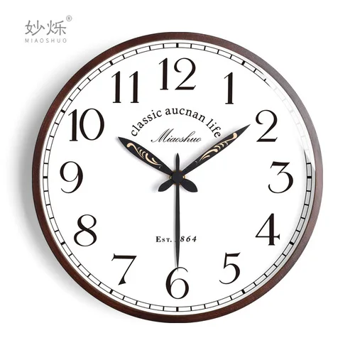 Large Wood Wall Clock Style 4  
