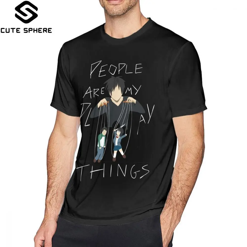 

Durarara T Shirt People Are My Playthings T-Shirt Streetwear Plus size Tee Shirt Mens Cotton Cute Short Sleeves Graphic Tshirt