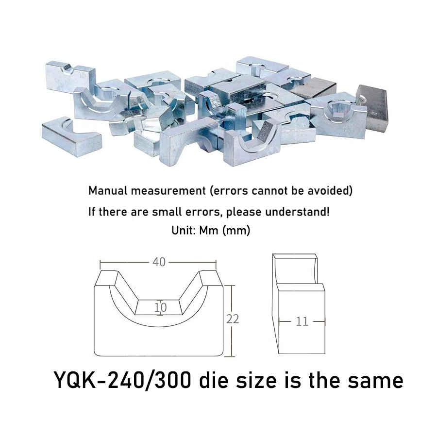 YQK-240/300 Crimping Tool Hydraulic Crimping Tool Hydraulic Mould 8-300mm Hexagonal terminal crimping tool