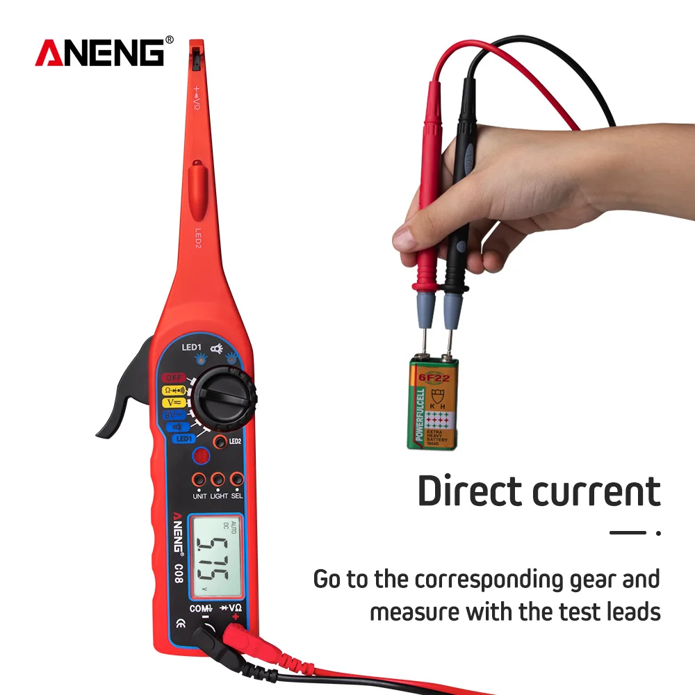 

Multimeter Lamp Power Electrical Multi-function Auto Circuit Tester Car Repair Automotive Electrical Multimeter 0V-380V( Screen)