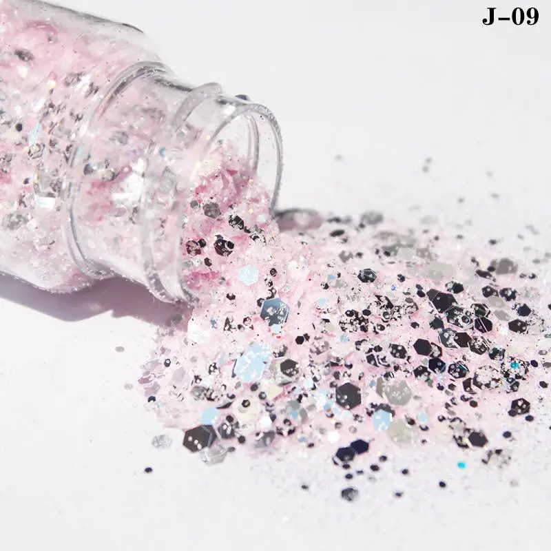

12PCS Diamond Dust Pink Glitter Diamond Flakes Mini Chunky Glitter Fairy Dust Holographic Glitter Sequins for Nail Art Glitter