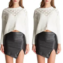 Новая модная женская юбка из искусственной кожи, облегающая юбка, женские вечерние мини-платья, вечернее платье для выпускного вечера, Клубная одежда черного цвета