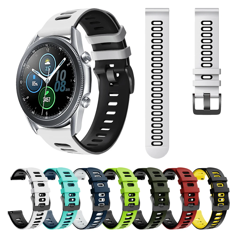 Ремешок силиконовый для Samsung Watch 3 сменный Браслет умных часов Galaxy 45 мм 41