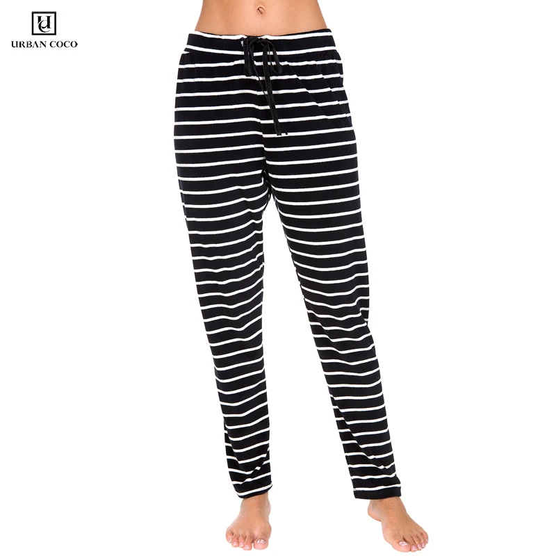 Urban CoCo Женские полосатые бархатный шнурок Lounge Pants