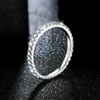 ATTAGEMS Solid 925 Sterling Silver Rings for Women Moissanite Full Eternity Wedding Band Engagement Wedding Ring Fine Jewelry 5