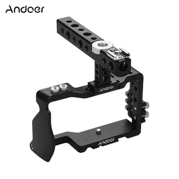 

Andoer Camera Cage Aviation Aluminum Video Cage for Sony A6000/A6300/A6400/A6500 Camera with 1/4 Inch Screw Hole Cable Clamp
