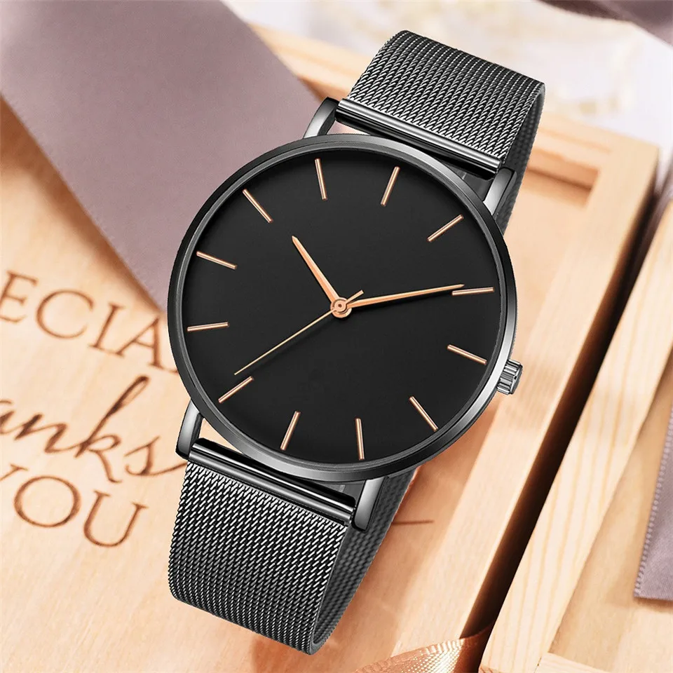 Women's Watch Rose gold Women's Watch 2020 women mesh belt ultra-thin fashion relojes para mujer luxury wristwatches reloj mujer