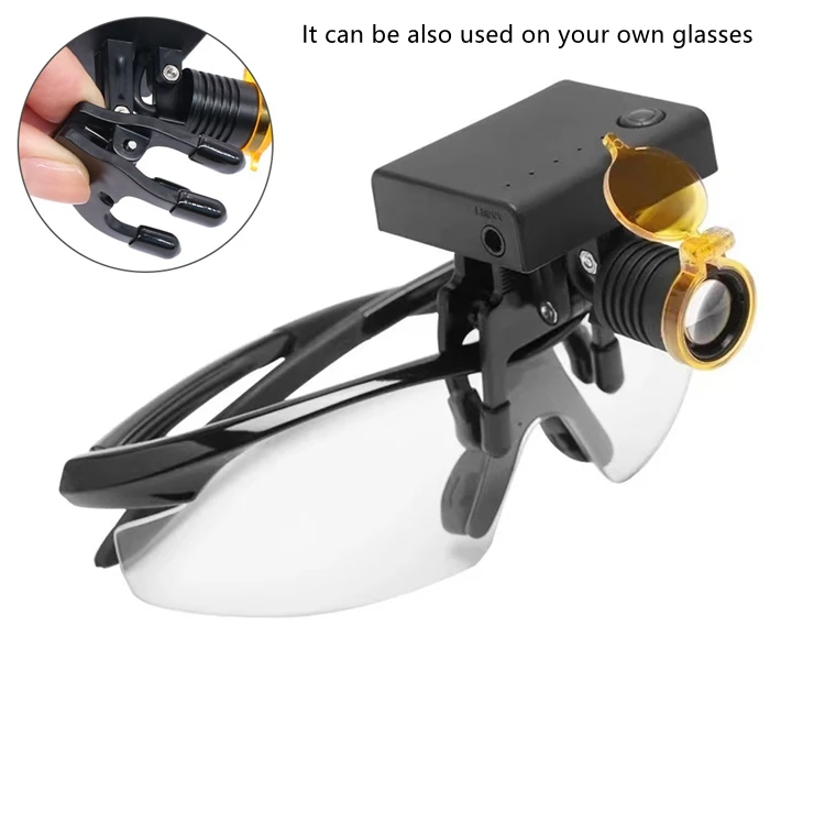 Lampe Frontale Dentaire Sans Fil LED 10W - Avec Loupe, Pour Médecine, Chirurgie, Laboratoire