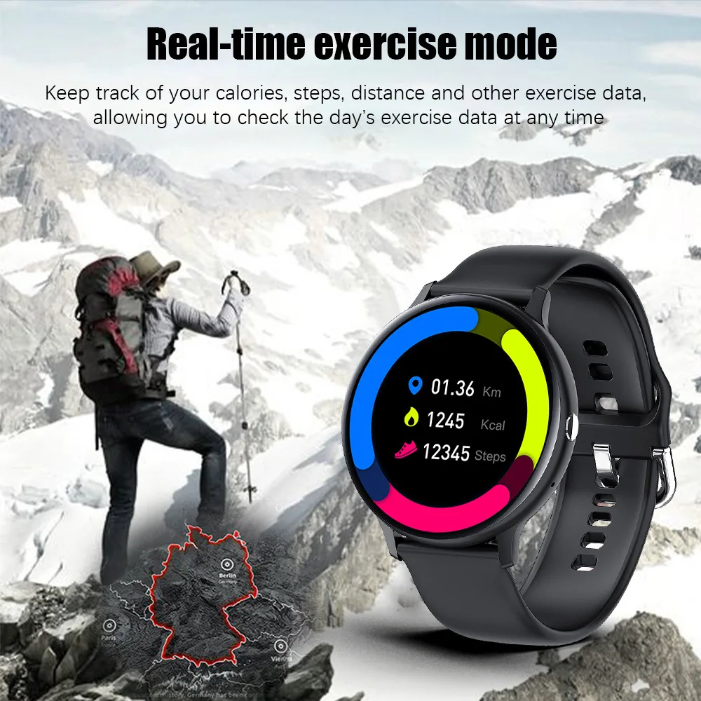 

LIGE Men Smart Watch Heart Rate Blood Pressure Tracker Sports Waterproof Women Smartwatch Couple Wristwatches Reloj Hombre