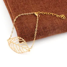 Распродажа E0127-Hot в Европе и Америке, летний простой ножной браслет, модные панк металлические украшения в виде листьев