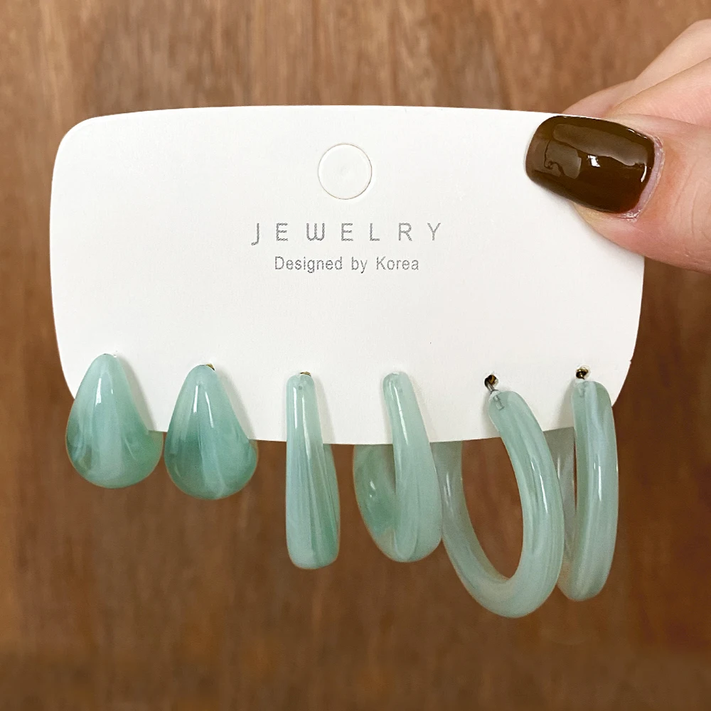 Cute Acrylic Earrings Set,For Women Girls