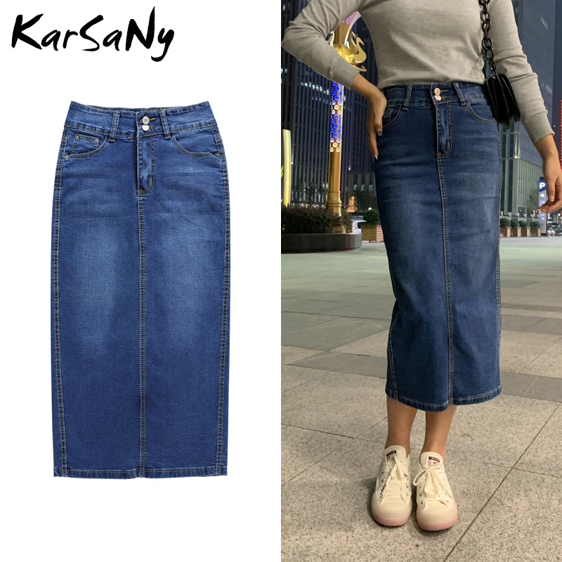 denim skirts women's