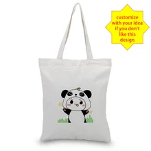 Милый снеговик холст текст DIY сумка печать на заказ сумка Печать Логотип ежедневное использование Складная многоразовая сумка для покупок