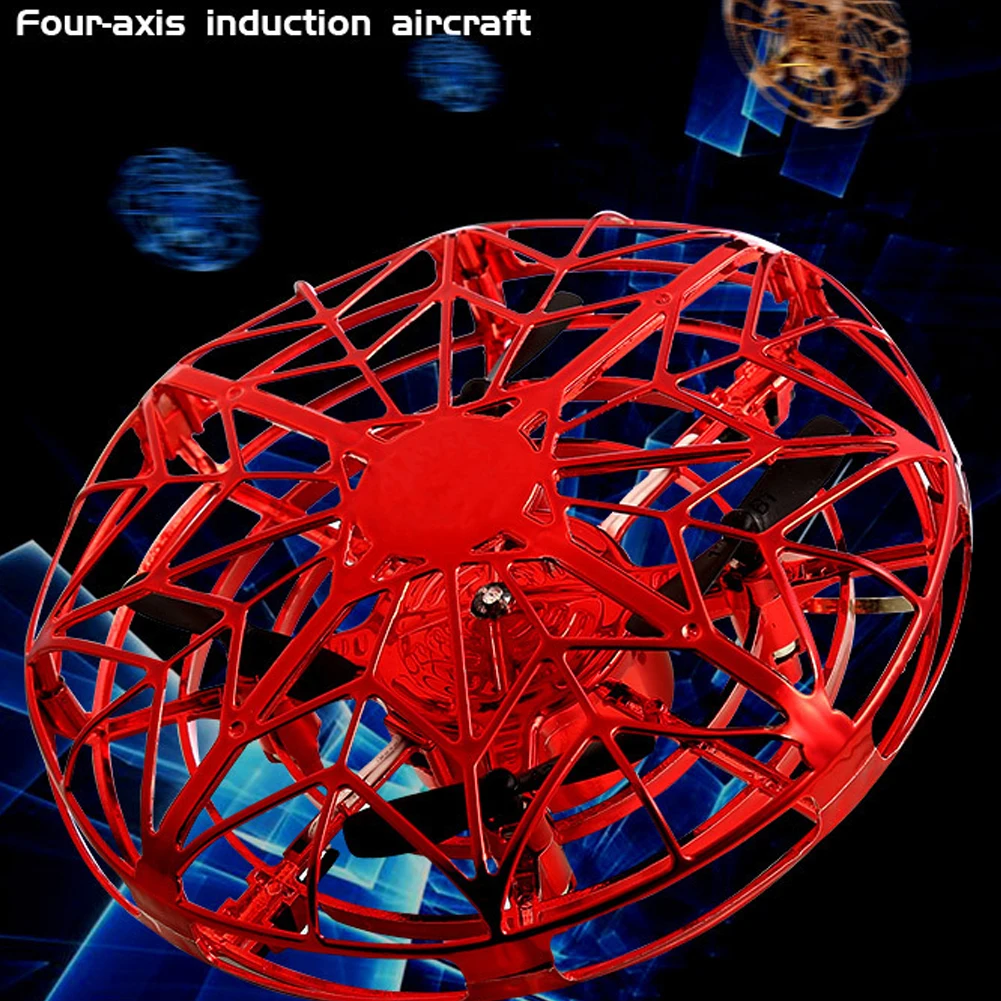 Мини-Дрон Quad индукционный самолет Левитация НЛО лучшая игрушка подарок для детей игрушки на дистанционном управлении Горячие тренажеры