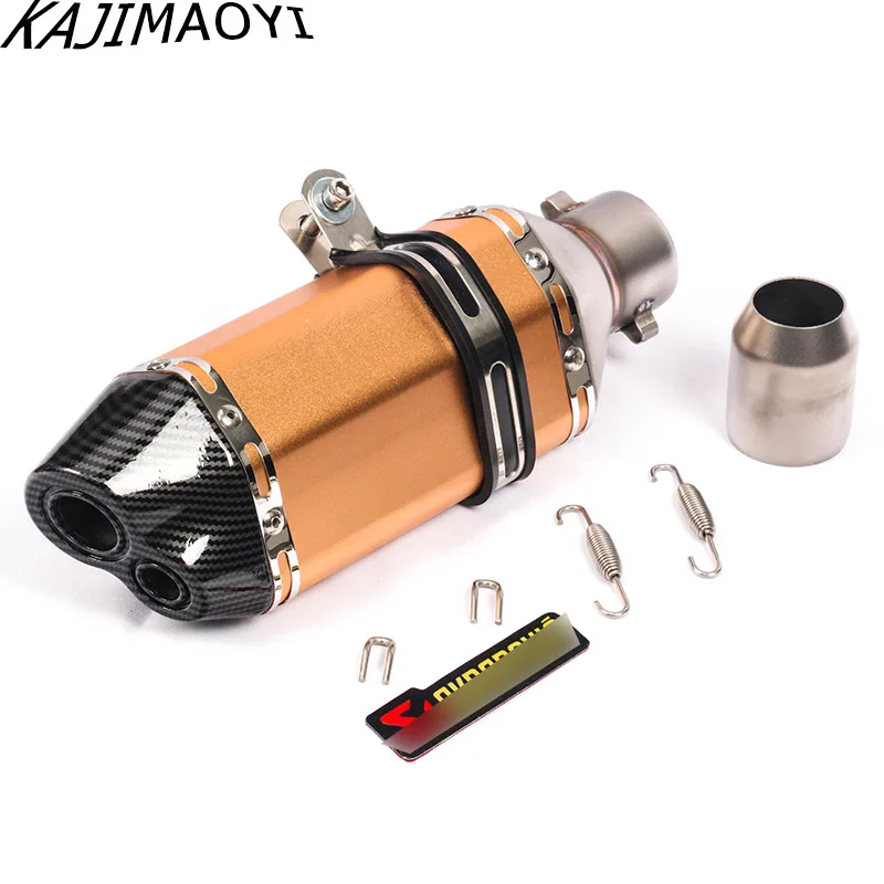 36-51 мм Универсальный мотоцикл Akrapovic выхлопная Модифицированная глушитель труба скутер питбайк Dirt MotocrossSuitable для большинства мотоциклов