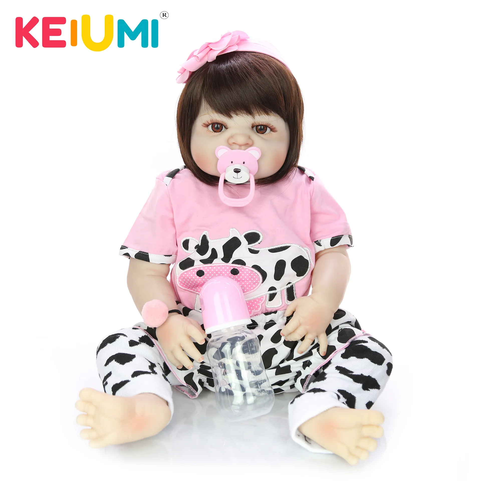 

Keiumi 23-Inch Full Rubber Reborn Baby Doll Reborn Baby Model Infant GIRL'S Cute Doll