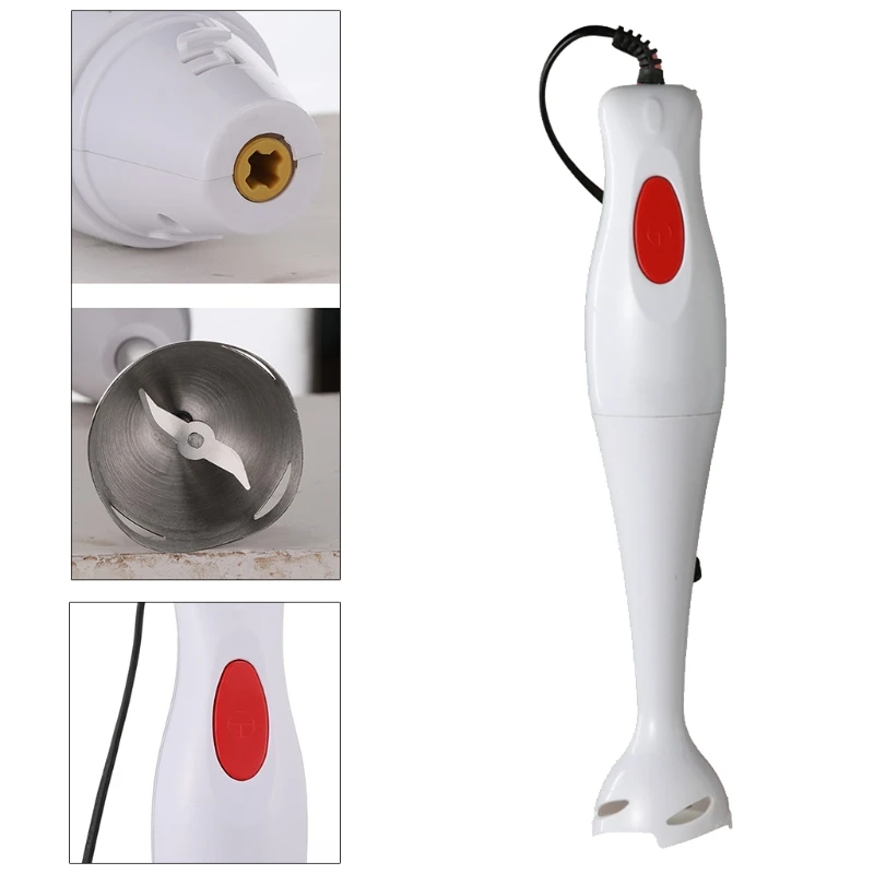 Immersion Blender Handheld 500W Copper Motor Emulsifier Blender -Red