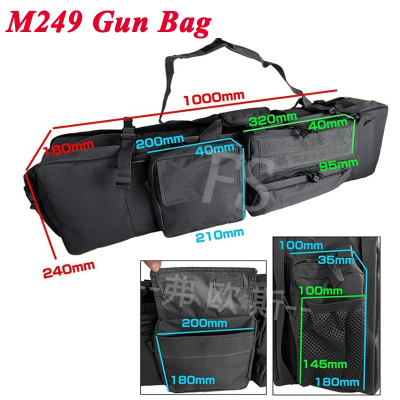 M249 Tactical Rifle Gun Bag Outdoor Airsoft Paintball Hunting Rifle Gun
