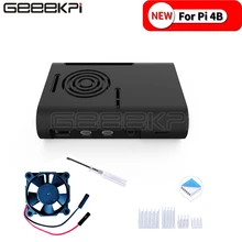 GeeekPi ABS черный/белый/прозрачный корпус Корпуса Крышка для Raspberry Pi 4 охлаждающие вентиляторные радиаторы для Raspberry Pi 4B