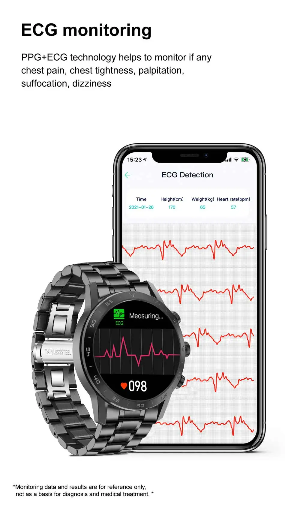 LIGE New Smart Watch Men Heart Rate Monitor ECG+PPG Men's Smartwatch Fitness Tracker Watch Dial Call Smartwatch for Xiaomi