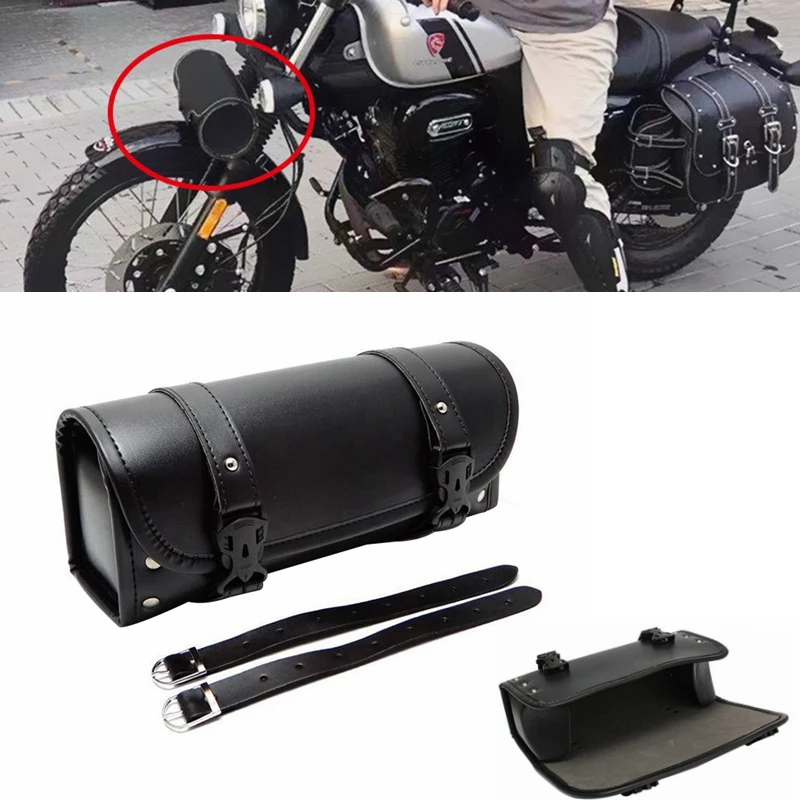 Sacoche Moto HDBUBALUS En Cuir PU - Parfaite Pour Harley Sportster XL883/XL1200 - Paire De Sacoches Latérales Pratiques