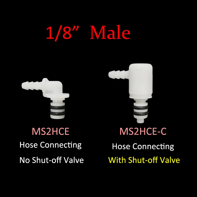 1/8 Quick Disconnect Fitting Coupler Valved Joint Tube Connector